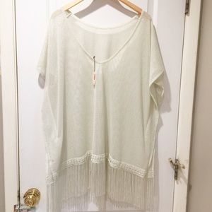 NWT NEW Victoria’s Secret Off White Cover Up M